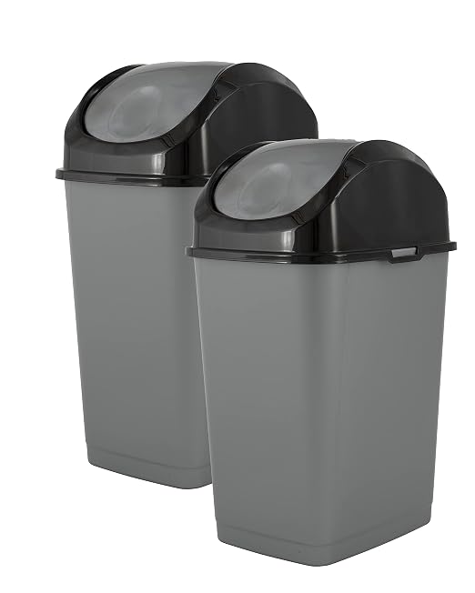 Superio Office Trash Can with Lid 9 Gallon Kitchen Garbage Can Bedroom Waste by Superio