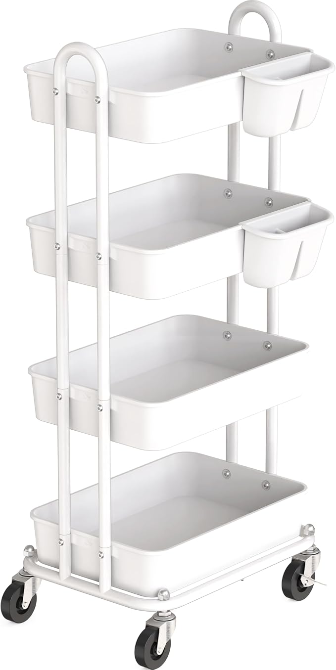 Simple Houseware 4-Tier Multifunctional Rolling Utility Cart by SimpleHouseware