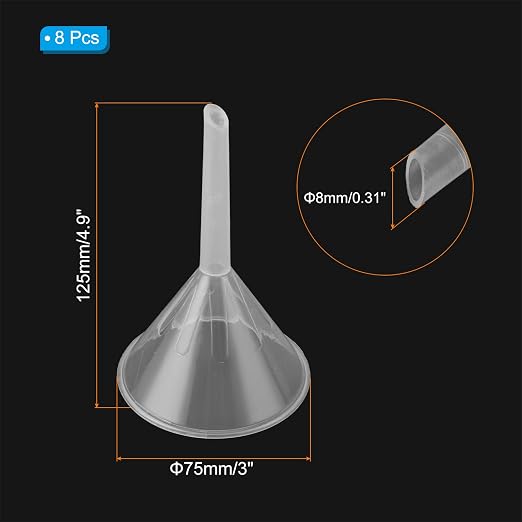 PATIKIL 3 Inch Clear Plastic Funnel - Image 2