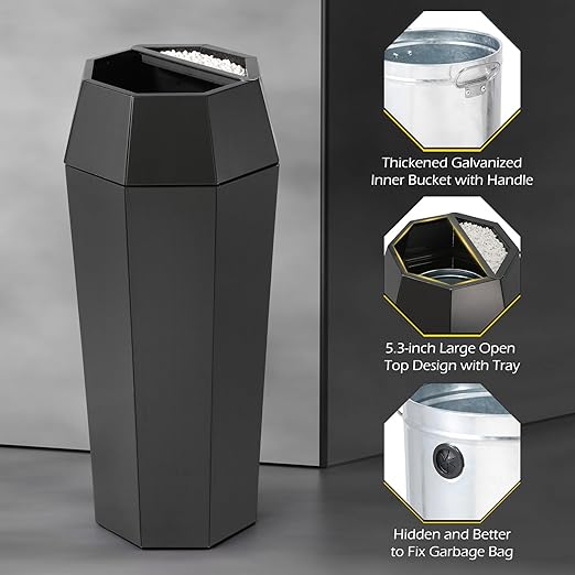 Dyna-Living Commercial Heavy-Duty Trash Cans Outdoor Garbage Can - Image 3