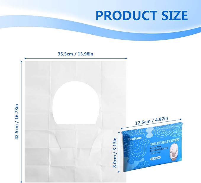 TenFans Flushable Water-Soluble Toilet Seat Covers - Image 5