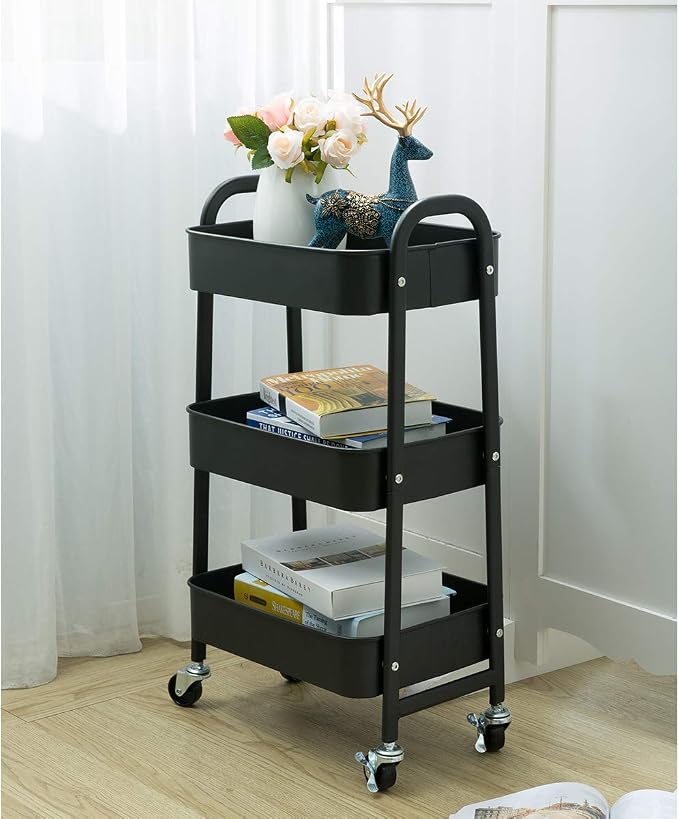 AGTEK Makeup Cart, Movable Rolling Organizer Cart - Image 2