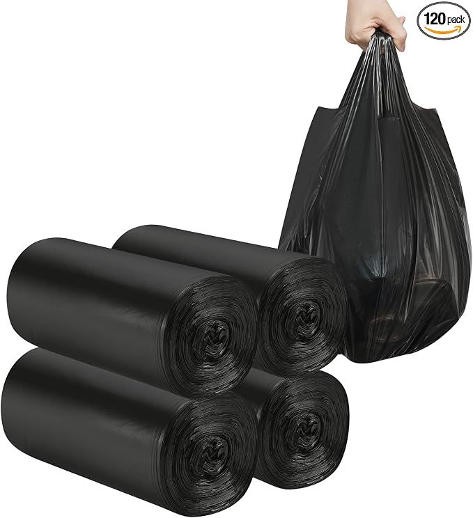2-4 Gallon Portable Trash Bags, Bedroom Trash Can, Strong Trash Bags（Black） by Yourlifelittleassistant