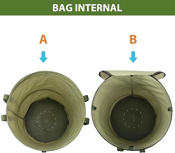 YUDI & GARDEN 29 Gallon Hard Bottom Collapsible Trash Can｜Collapsible Garden - Image 7