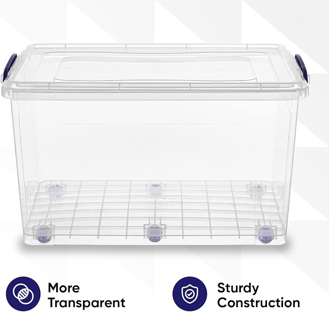Superio Storage Bins with Lids, Stackable Totes, BPA Free, Odor Free, Organizer - Image 7