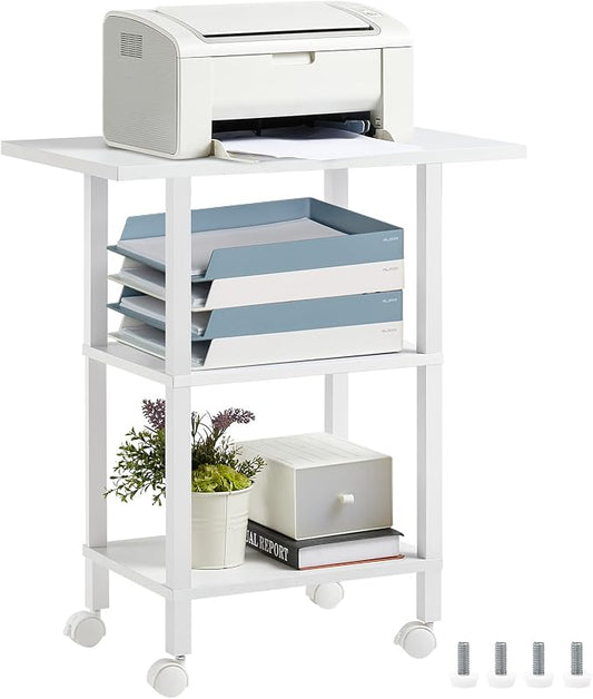 Lerliuo White 3 Tier Printer Stand by Lerliuo