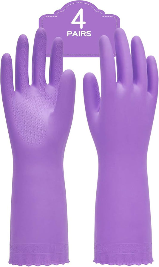 PACIFIC PPE 4 Pairs Reusable Dishwashing Cleaning Gloves by PACIFICPPE