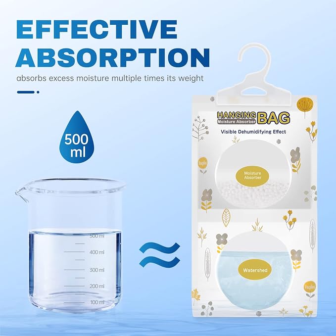 Vacplus Moisture Absorbers Packets, Fragrance Free 5 Pack, Humidity Packs - Image 2