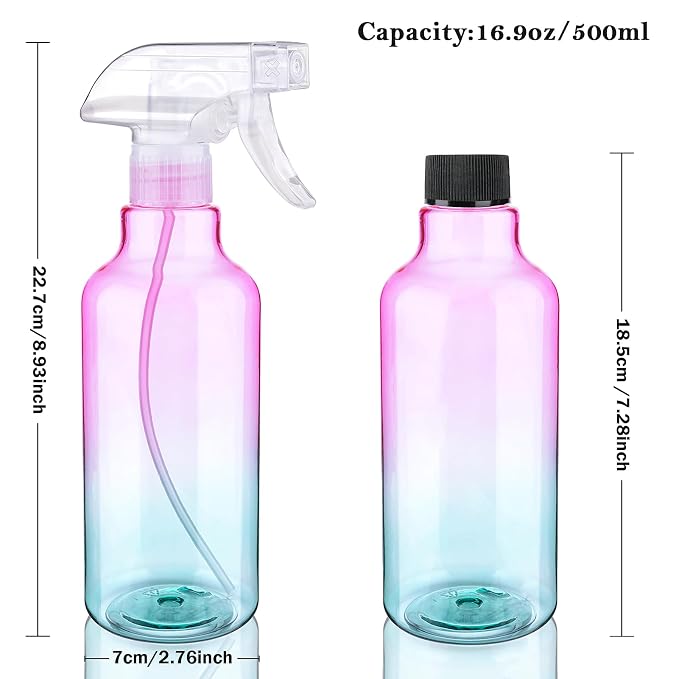 Plastic Spray Bottle 16.9oz Empty Spray Bottles Refillable Container Trigger - Image 5
