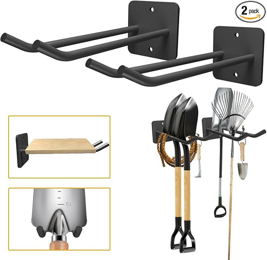 Garage Storage Hooks Heavy Duty Steel Tool Organizer Wall Mount Hangers Hooks by HangEase