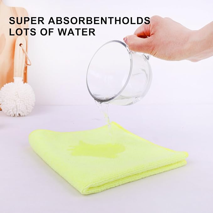 Tricol Clean Microfiber Cleaning Cloth, 12 Pack Ultra-Thick Cleaning Rags - Image 4