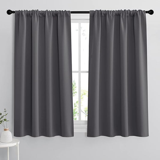 RYB HOME Curtains for Bedroom 63 inches Long, W 34 x L 63, 2 Panels by RYBHOME