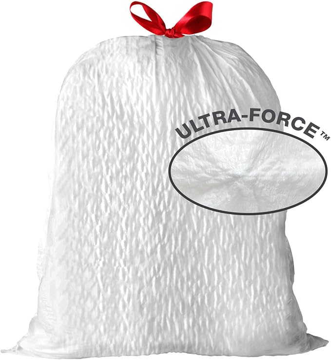 Amazon Basics Ultra-Force Tall Kitchen Drawstring Trash Bags, Lavender Scented - Image 7