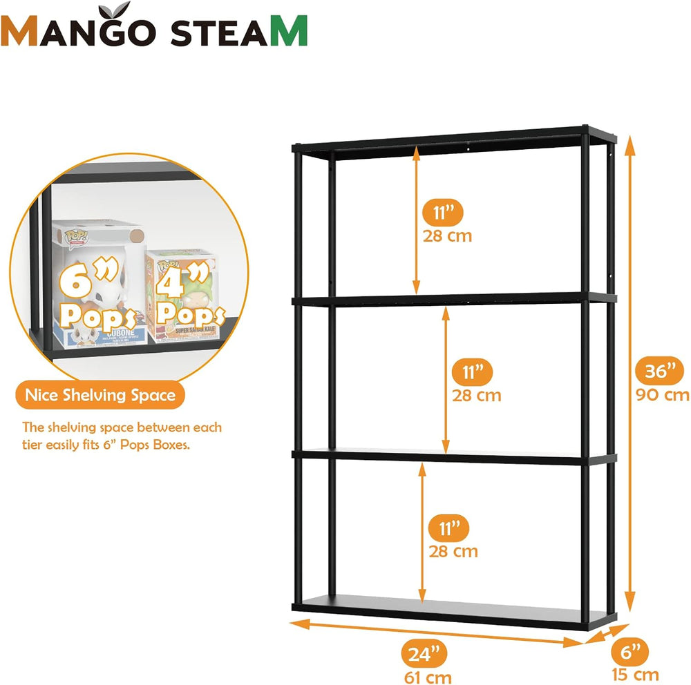 Mango Steam Wall-Mounted Steel Shelving Unit for Kitchen, Storage or Display ...