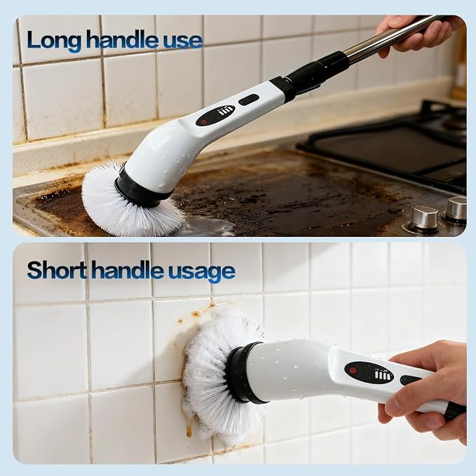 Cordless Electric Spin Scrubber, IPX7 Waterproof Power Scrubber - Image 5