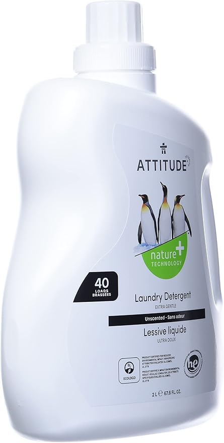 ATTITUDE Liquid Laundry Detergent, EWG Verified, HE Compatible, Plant-Based & - Image 4