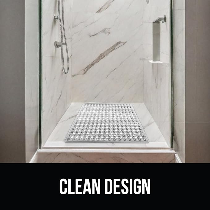 GORILLA GRIP Patented Square Shower Stall Mat, Small Bathtub Floor Mats - Image 8