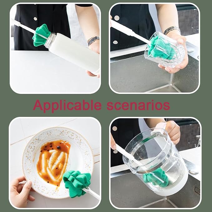 Bottle Soft Brushs Sponge Bottle Brushes Cleaning Brushs Set - Image 6
