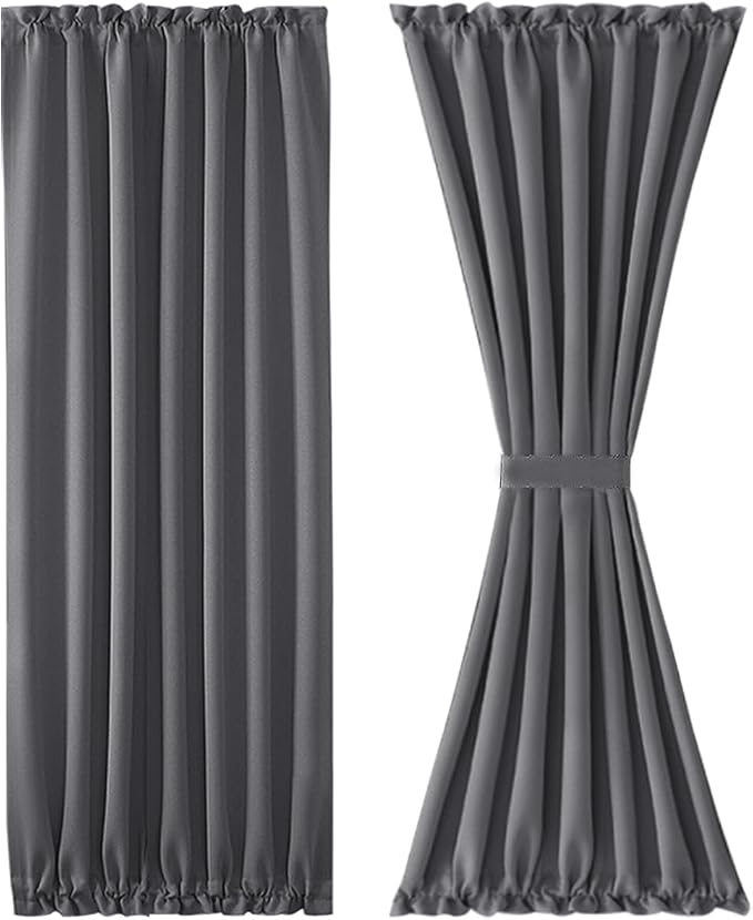 DWCN French Door Curtains – Rod Pocket Thermal Blackout Curtain - Image 7