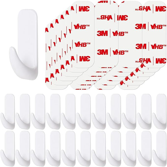 Wall Hooks for Hanging Heavy Duty, Medium 22 Self Adhesive Wall by Julywind