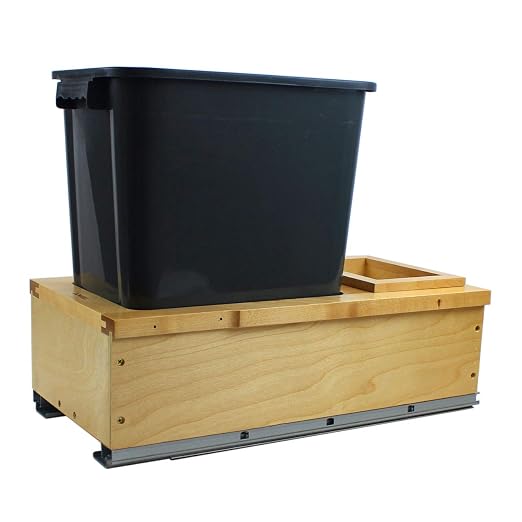 Dowell B15 Wood Base Wastebasket Pullout - Image 3
