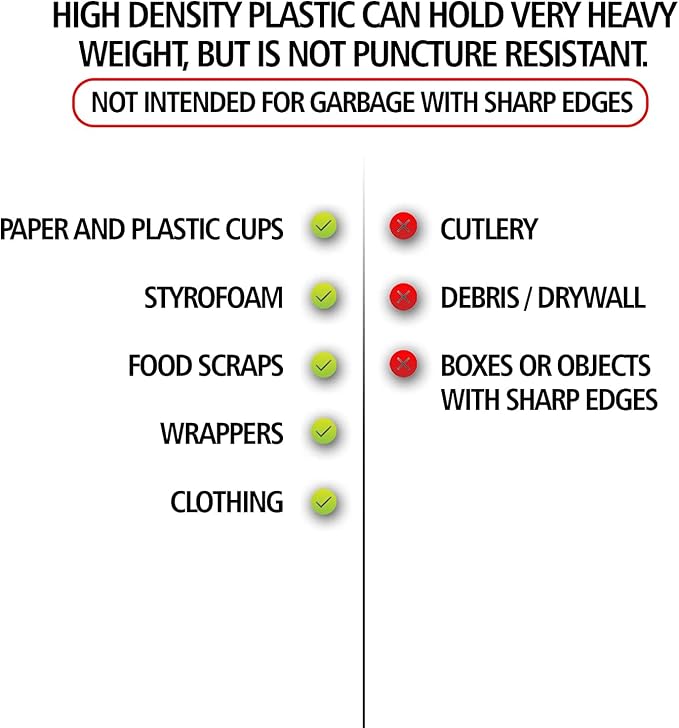Aluf Plastics High Density Trash Bags, 55 Gallon, 17 Micron, - Image 3
