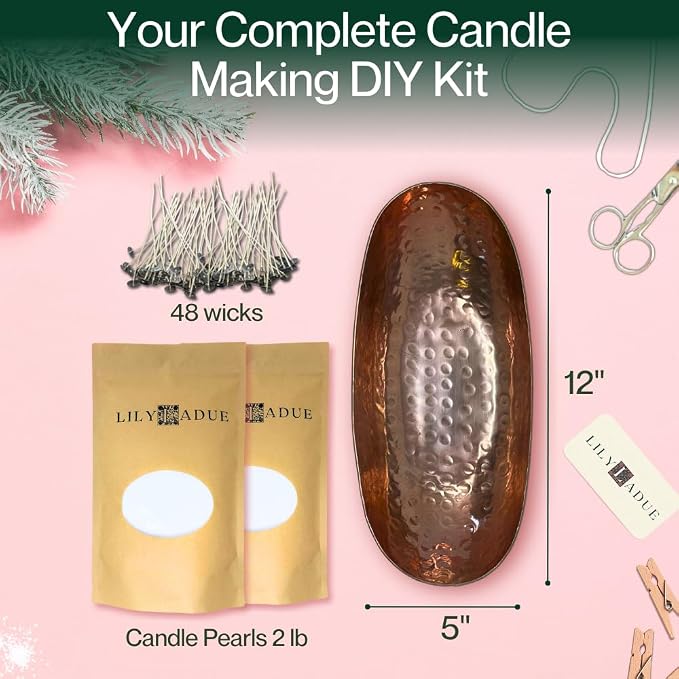 LILY LADUE Candle Refill Kit - 2Lb/32Oz Pearled Candles Sand and Wicks and - Image 2