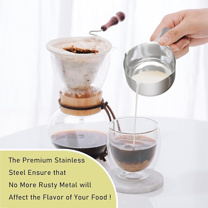 1PCS 1-1/2Cup Single Measuring Cup, Stainless Steel Measure Scoop, Metric and - Image 4