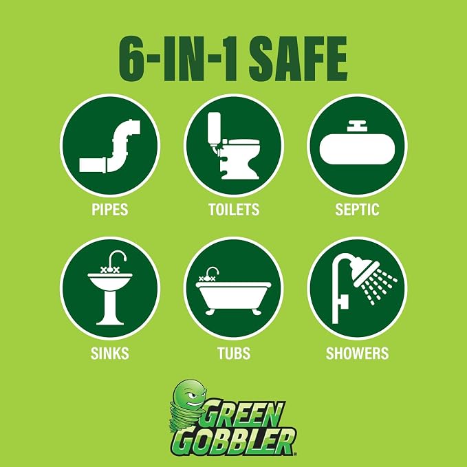 Green Gobbler Drain Clog Remover & Drain Cleaner Powder, 20+ Treatments - Image 5