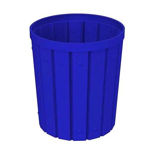 42 Gallon Slatted Circle 100% Recycled Plastic Commercial Outdoor and Indoor - Image 4