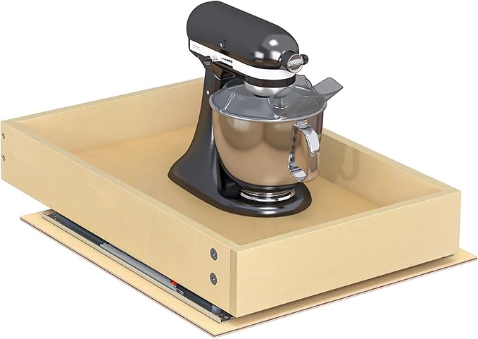WelFurGeer Soft Close Pull Out Cabinet Organizer, Bottom Mount Pull Out Drawers by WelFurGeer