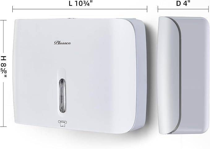 Paper Towel Dispenser Wall Mount Commercial Pack of 3 White Holder Fits - Image 3