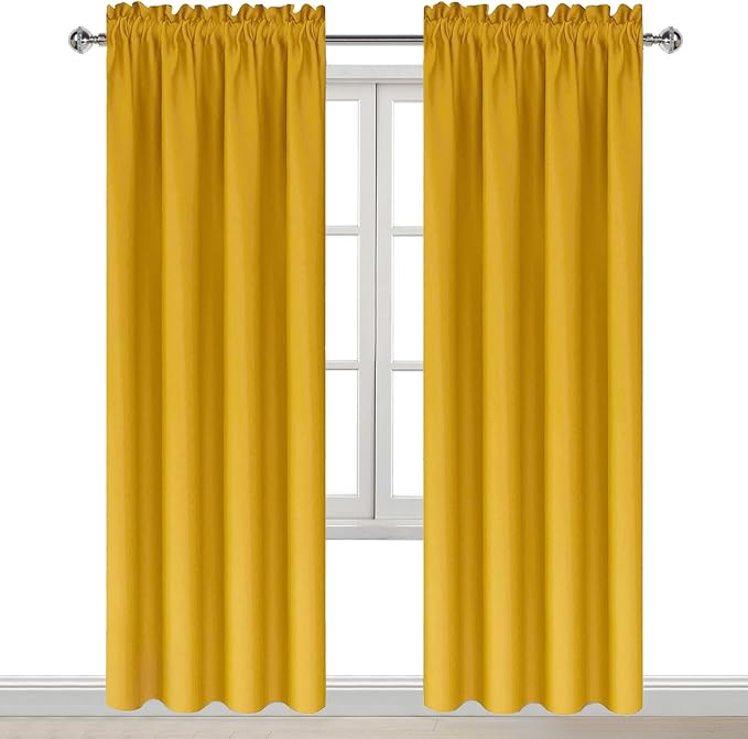 DWCN Blackout Curtains Room Darkening Thermal Insulated Bedroom Curtains Window - Image 9