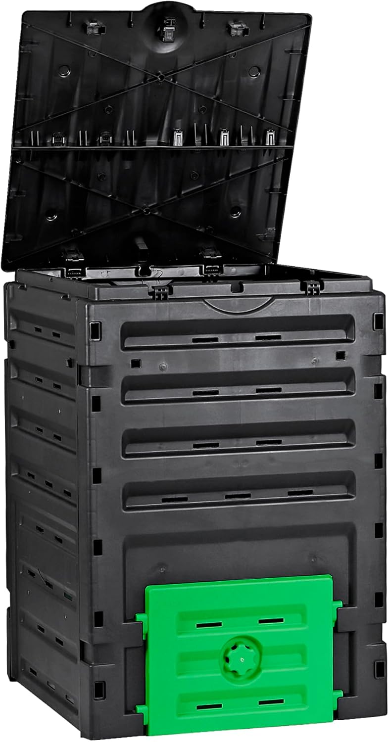 JupiterForce 120 Gallon Large Compost Bin, BPA Free Outdoor Composting Tumble...