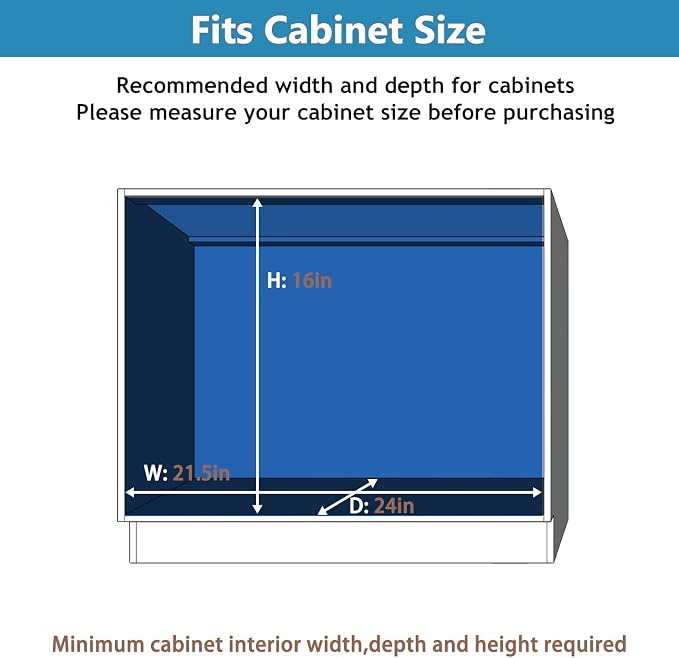 LOVMOR 2 Tier Individual Pull Out Cabinet Organizer 19½" W x 21½" D, Slide Out - Image 4