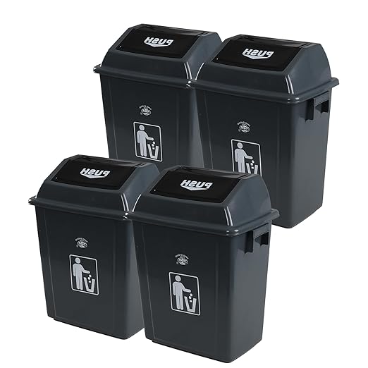 Readsky 6 Gallon Plastic Garbage Can Swing Lid, Trash Can Swing-Top, Swing by Readsky
