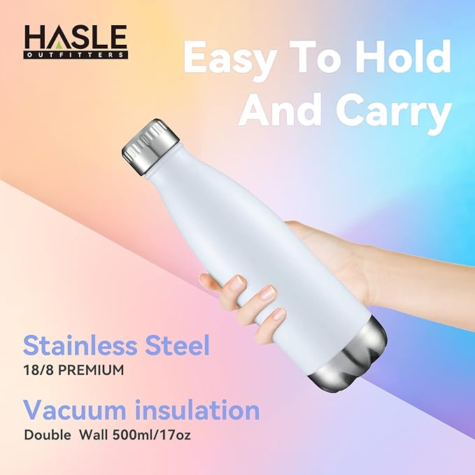 HASLE OUTFITTERS 17oz Stainless Steel Water Bottles Bulk, Vacuum Insulated - Image 3