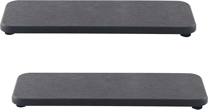 2 Pcs Water Absorbing Stone Trays, Kitchen/Bathroom Sink Soap Dish, Diatomite by NiuYichee