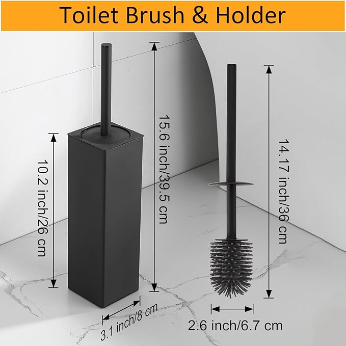 BGL Toilet Brush and Holder Set 2 Packs Aluminium Free Standing, Bathroom - Image 2