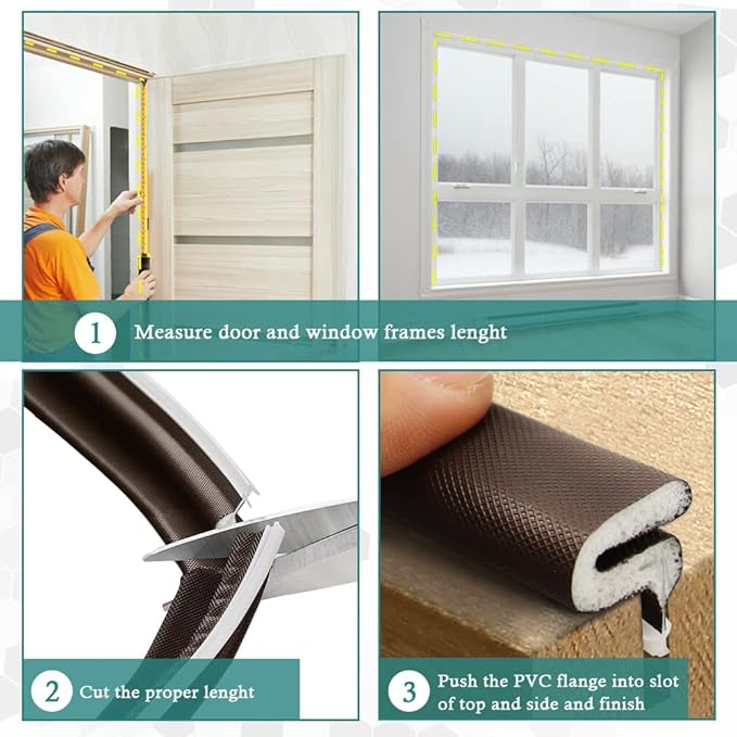 Kerf Weather Stripping Door Seal Strip 26 Ft Q Foam Door Weatherstrip Seal - Image 7