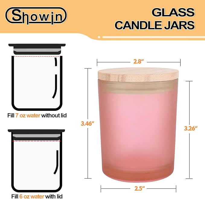 Thick Candle Jars for Making Candles 12 Pcs, 7 OZ Empty Jars - Image 6