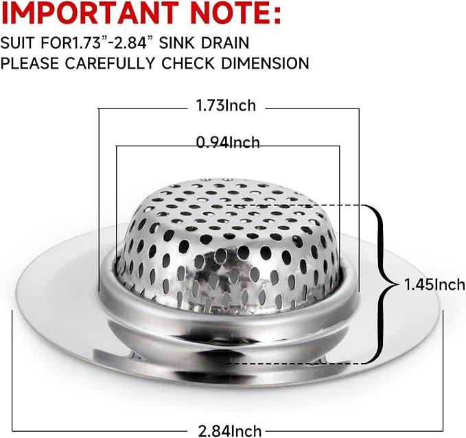 2PCS Bathtub Drain Strainer Cover - Image 2