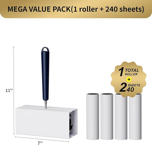 Lint Roller for Pet Hair Extra Sticky, 6.3'' Lint Remover - Image 2