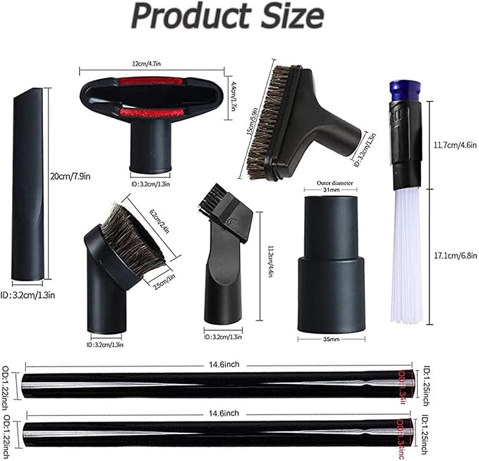 Vacuum Attachments for Shop Vac Accessories 1 1/4 inch & 1 3/8 inch Household - Image 2