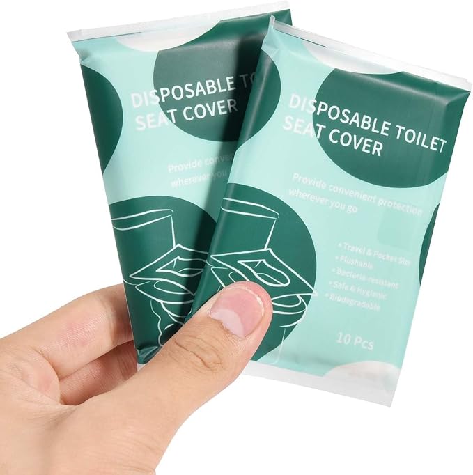 30 Pcs Disposable Flushable Paper Toilet Seat Covers Travel Supplies Essentials - Image 8