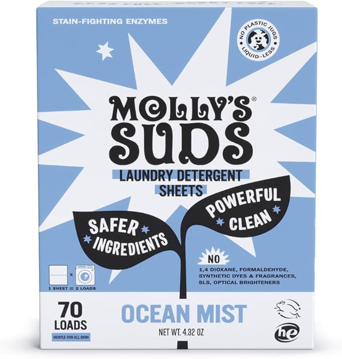 Molly’s Suds Laundry Detergent Sheets | Gentle on Sensitive Skin, Powerful by MollysSuds