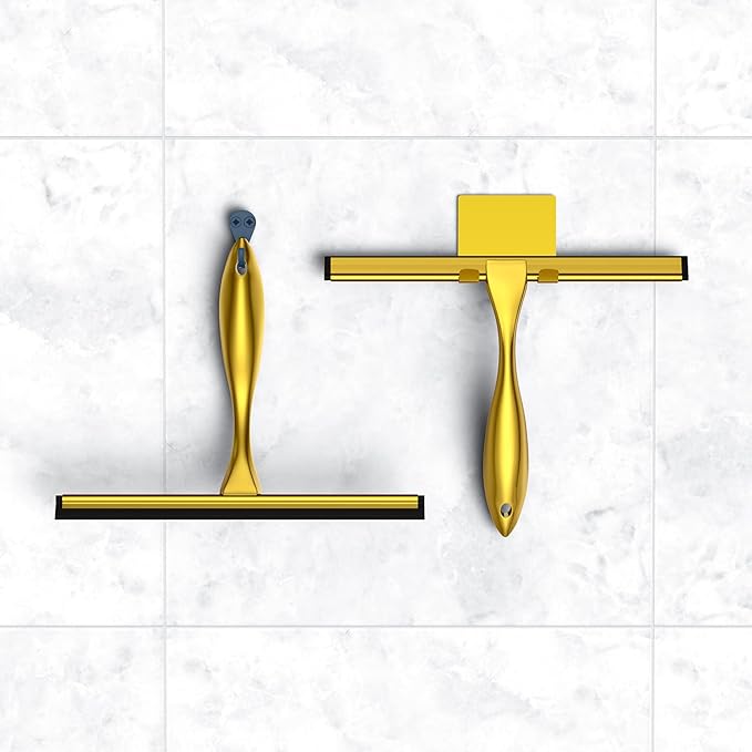 Shower Squeegee for Glass Door 12-Inch Stainless Steel Bathroom Squeegee Window - Image 5