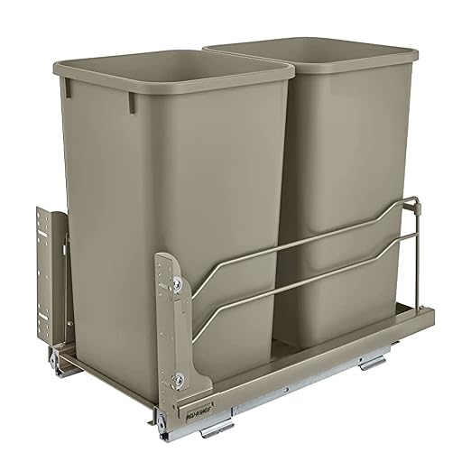 Rev-A-Shelf Double Pullout Trash Can by Rev-A-Shelf