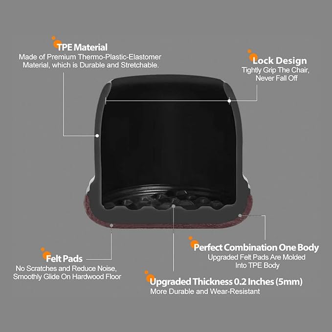 Ezprotekt 24 Pcs Round Silicone Chair Leg Floor Protectors - Image 3