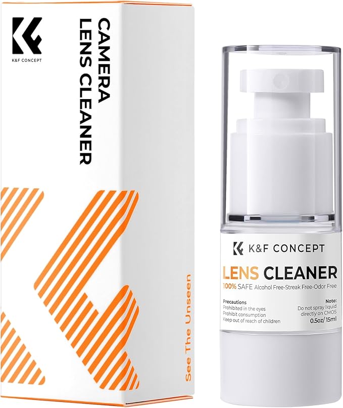 K&F CONCEPT Spray and Microfiber Lens Cleaner Care Kit, Non-Flammable Camera by KFCONCEPT